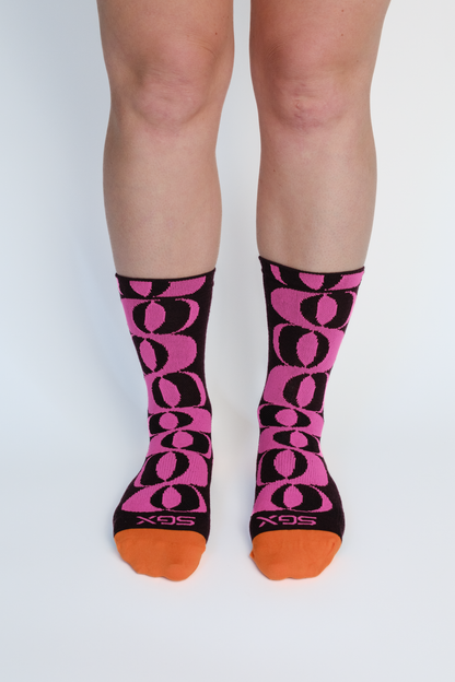 Wool Blend Retro Moon Socks